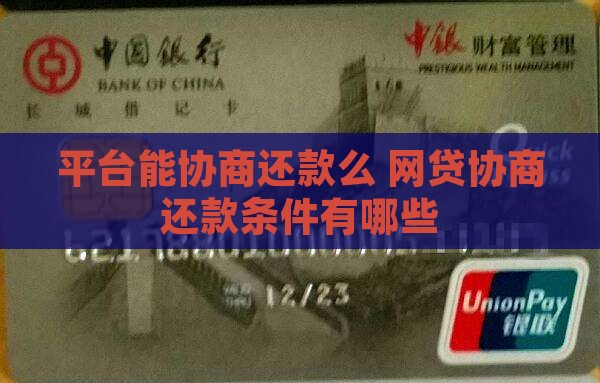 平台能协商还款么有哪些条件