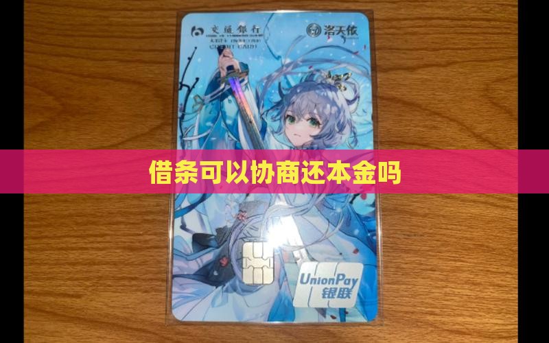 借条可以协商还本金吗