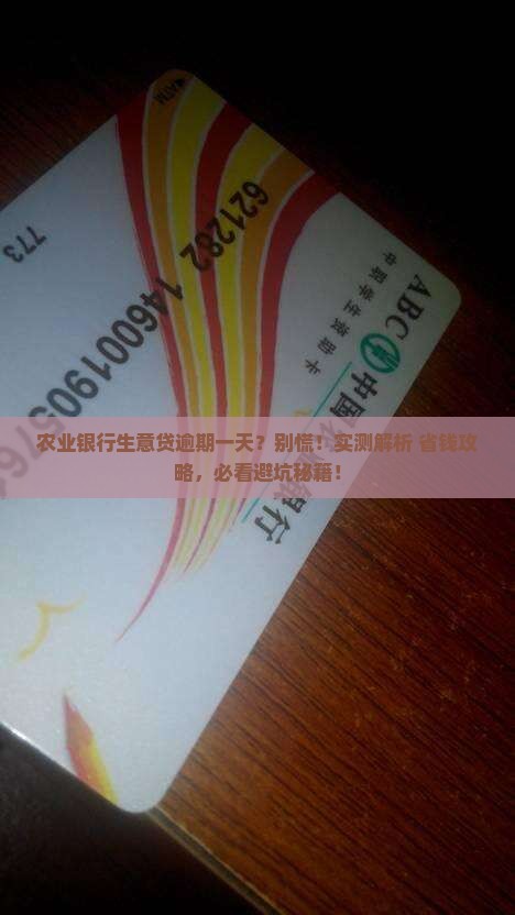 农业银行生意贷逾期一天如何处理