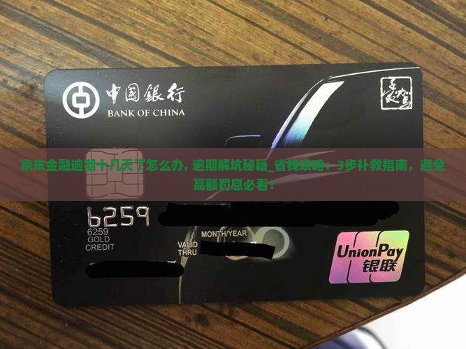 京东金融逾期十几天了怎么办
