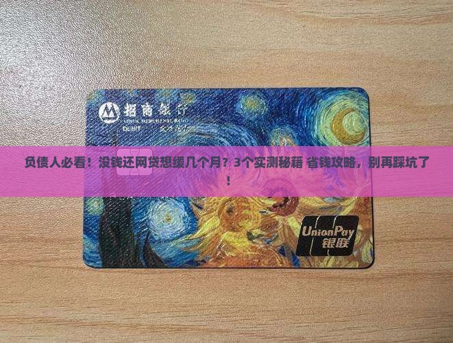 没钱还网贷可以暂缓几个月如何操作