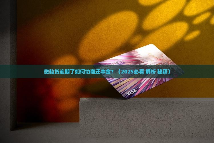 微粒贷逾期了如何协商还本金
