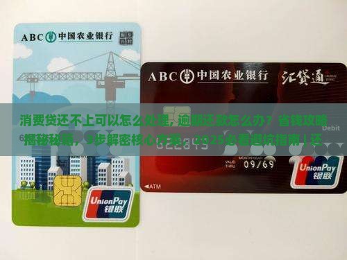 消费贷还不上可以怎么处理
