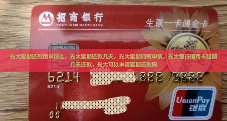 光大延期还款用申请么