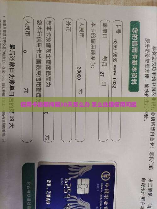 信用卡逾期拘留30天怎么办理