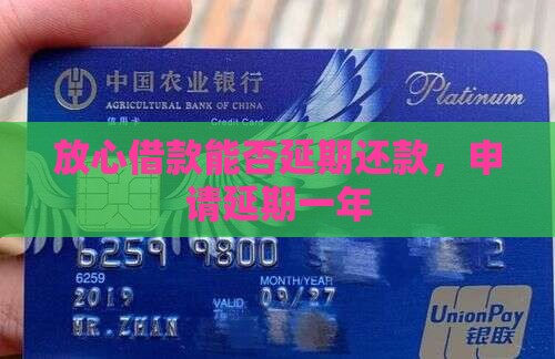 放心借款能否延期还款