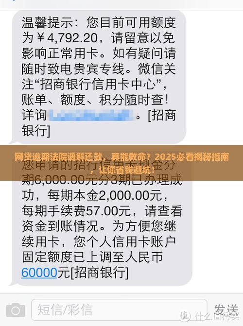 网贷逾期法院调解还款有用吗合法吗