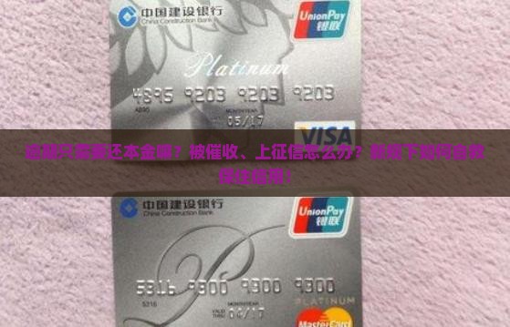 逾期只需要还本金嘛怎么办保持信用
