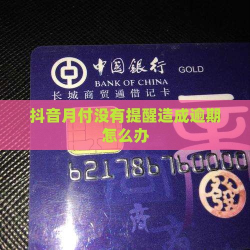 抖音月付没有提醒造成逾期怎么办