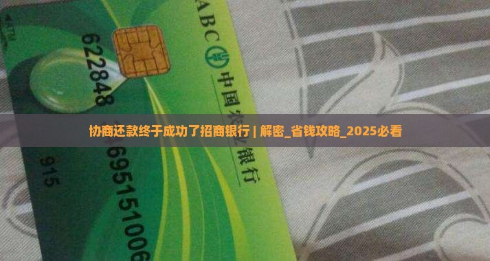 协商还款终于成功了招商银行
