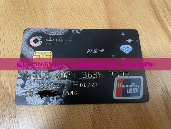 信用卡欠100万怎么办解决方法