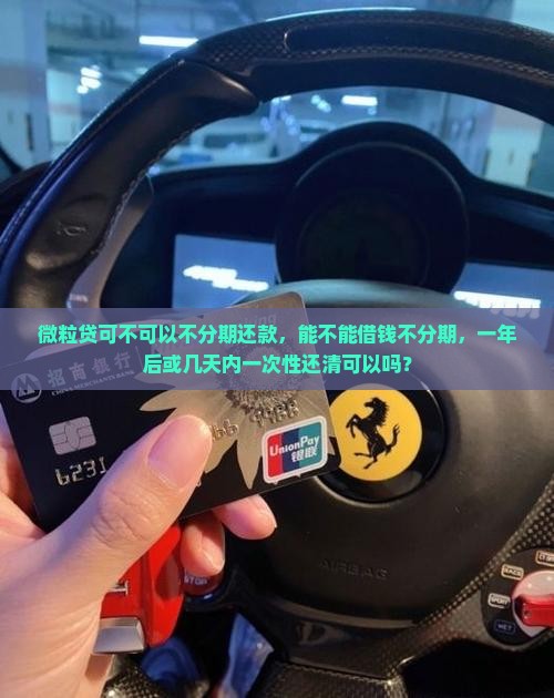微粒贷可不可以不分期还款