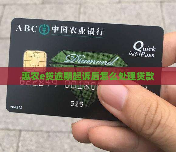 惠农e贷逾期起诉后会怎样处理