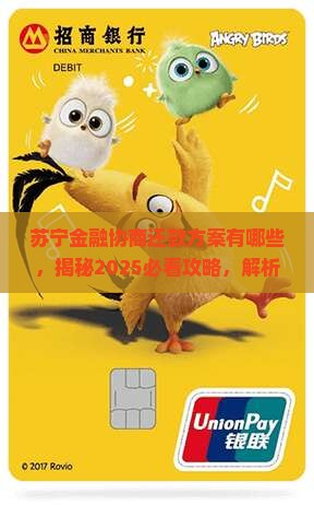 苏宁金融协商还款方案有哪些