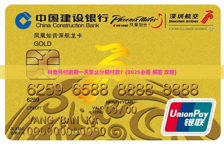抖音月付逾期一天怎么分期