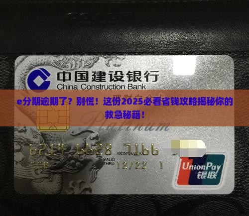 e分期不小心逾期