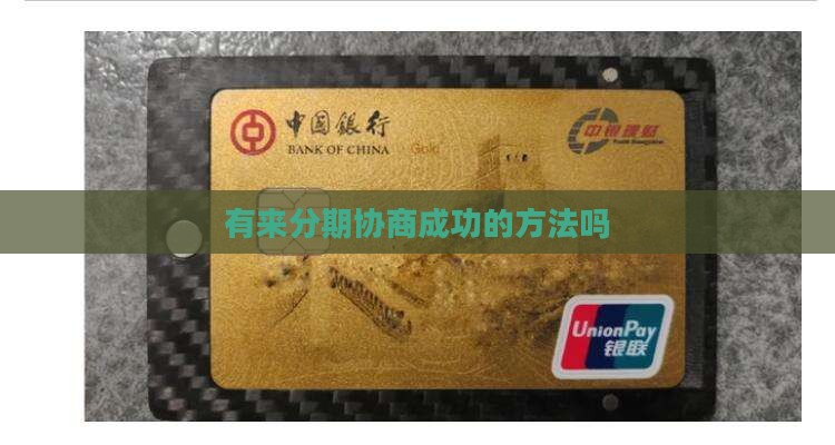 有来分期协商成功的方法吗