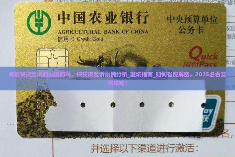 有被快贷起诉的案例的吗