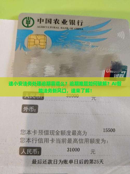 速小安法务处理逾期靠谱么