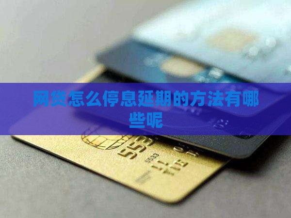 网贷怎么停息延期的方法有哪些
