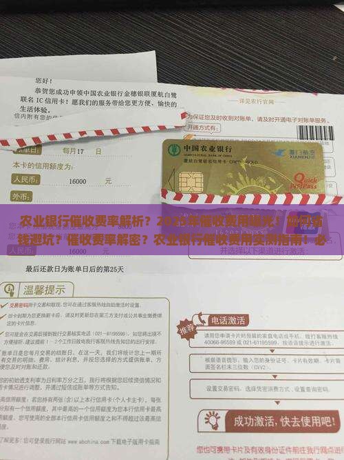 农业银行催收费率是多少
