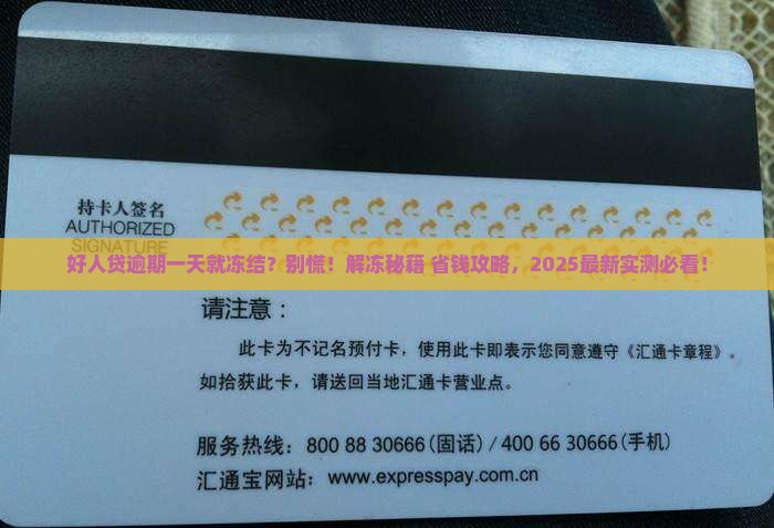 好人贷逾期一天被冻结如何解冻