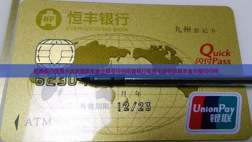 招商银行信用卡诉前调解本金分期可行吗