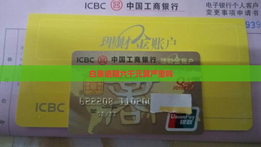 白条逾期六千元算严重吗