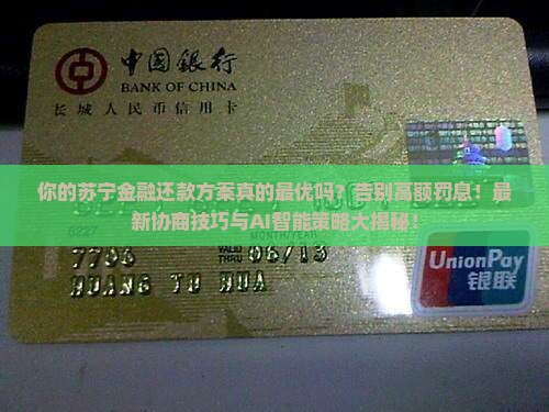 苏宁金融协商还款方案详解