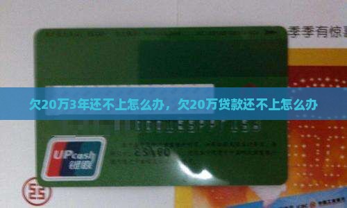 欠20万3年还不上怎么办