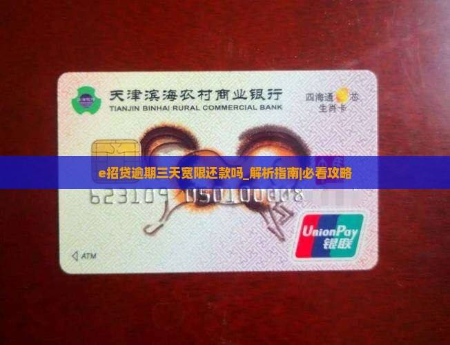e招贷逾期三天宽限还款吗