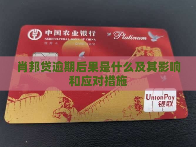 肖邦贷逾期后果是什么