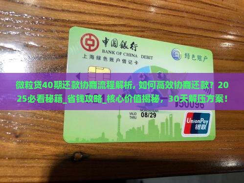 微粒贷40期还款协商流程解析