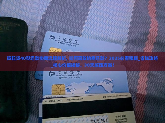 微粒贷40期还款协商流程解析