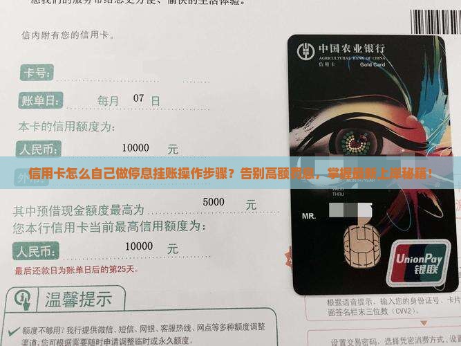 信用卡怎么自己做停息挂账操作步骤