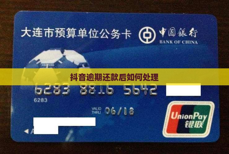 抖音逾期还款后如何处理
