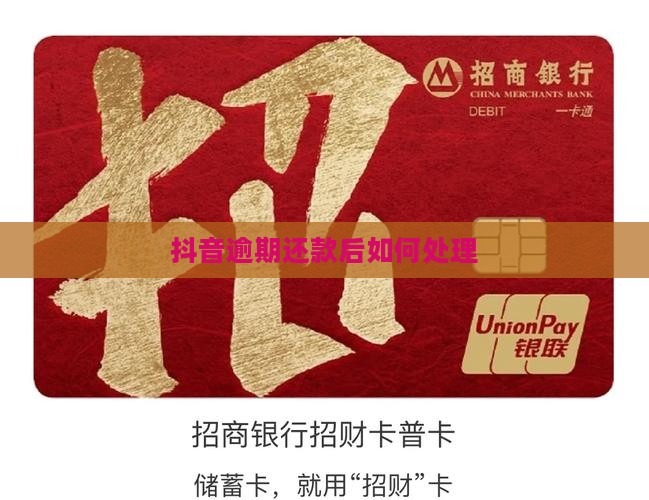 抖音逾期还款后如何处理