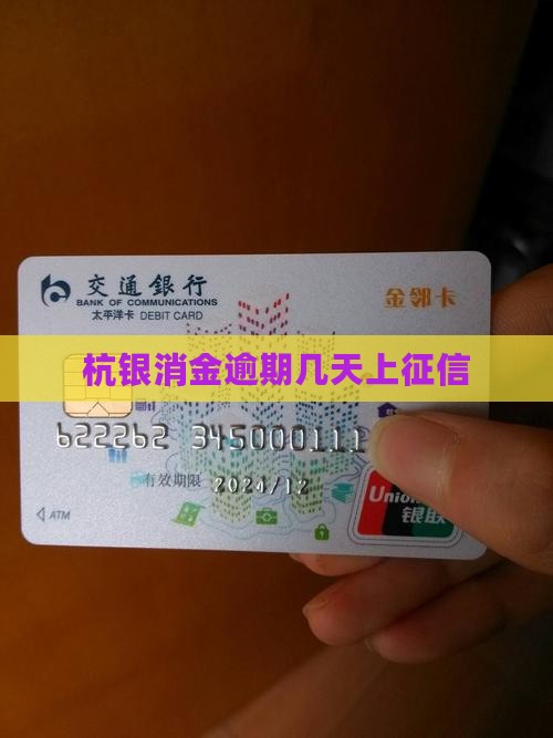 杭银消金逾期多久上征信