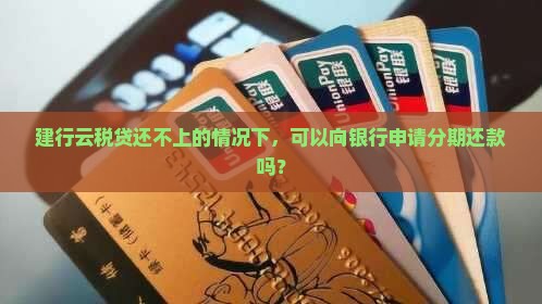建行云税贷还不上可以分期吗