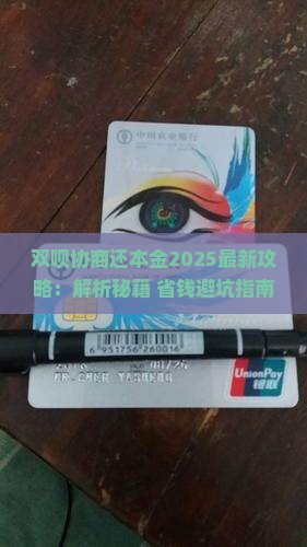 双呗协商还本金的方法有哪些