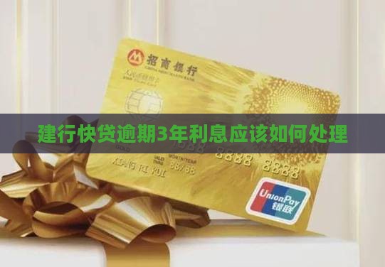 建行快贷逾期3年利息应该如何处理