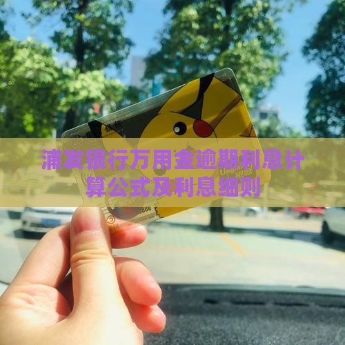 浦发万用金逾期利息计算公式及细则