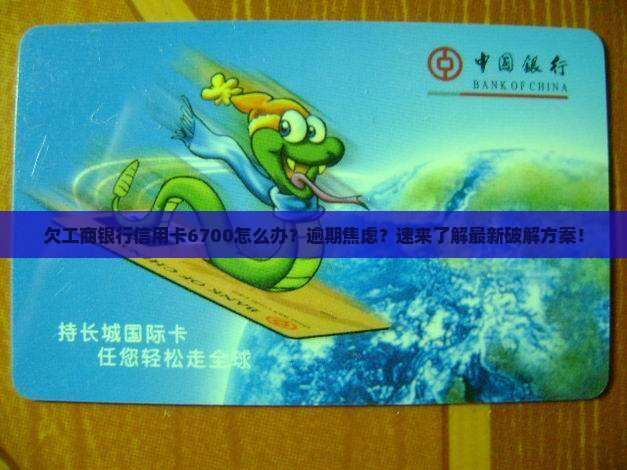 欠工商银行信用卡6700怎么办理