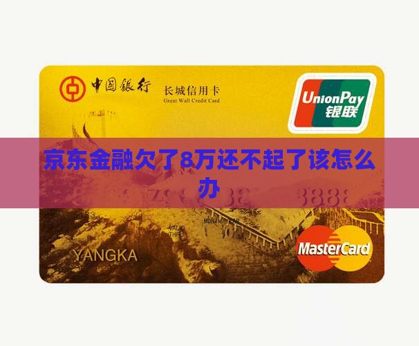 京东金融欠了8万还不起了该怎么办