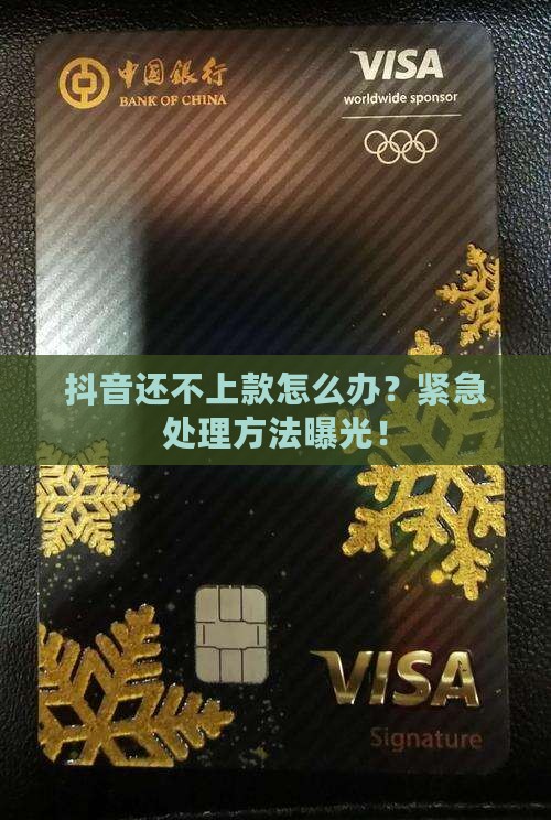 抖音还不上款怎么办
