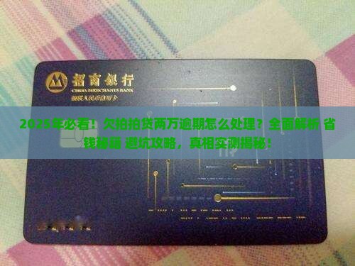 欠拍拍贷两万逾期怎么处理