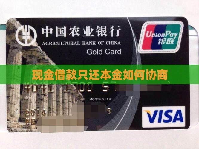 现金借款只还本金怎么操作