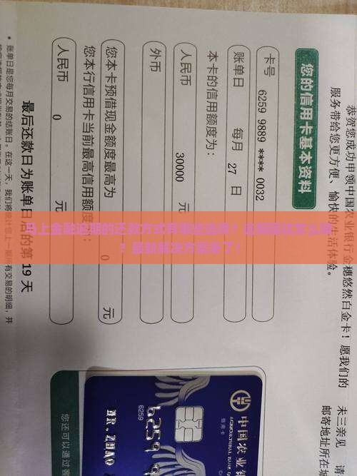 马上金融逾期的还款方式有哪些选择
