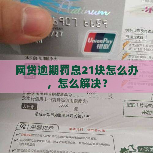网贷逾期罚息21块怎么解决
