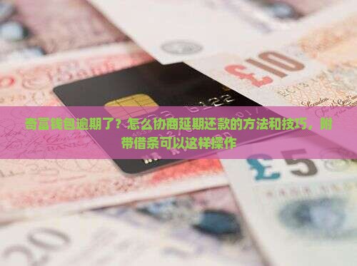 奇富钱包逾期了怎么协商延期还款的方法和技巧